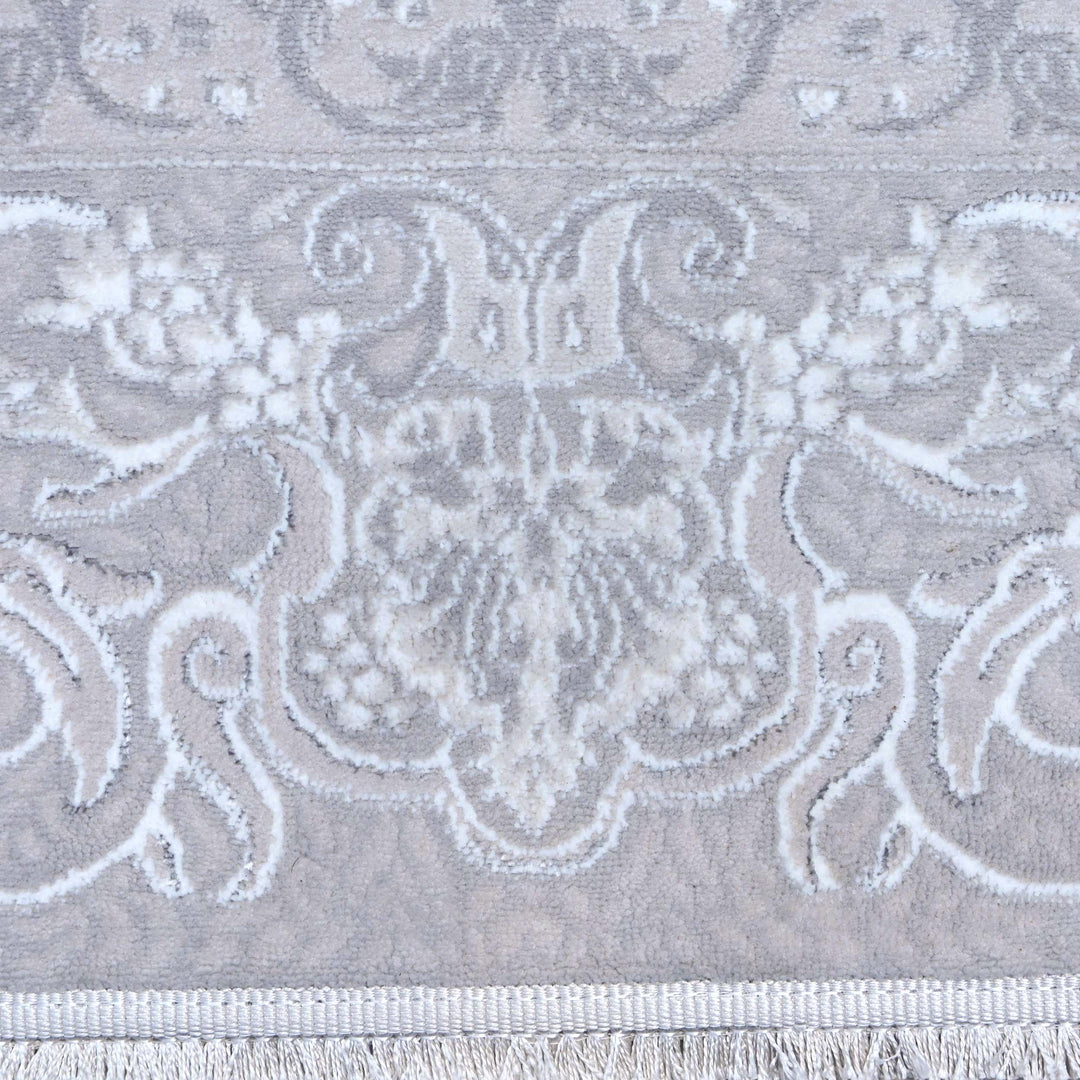 Medallion Ice Blue Turkish Rug 5X8 FT