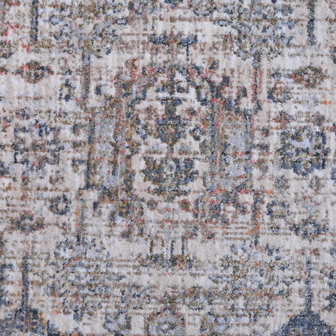 Gray Pink Vintage Turkish Rug 4x6 Ft