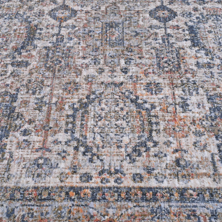 Gray Pink Vintage Turkish Rug 4x6 Ft