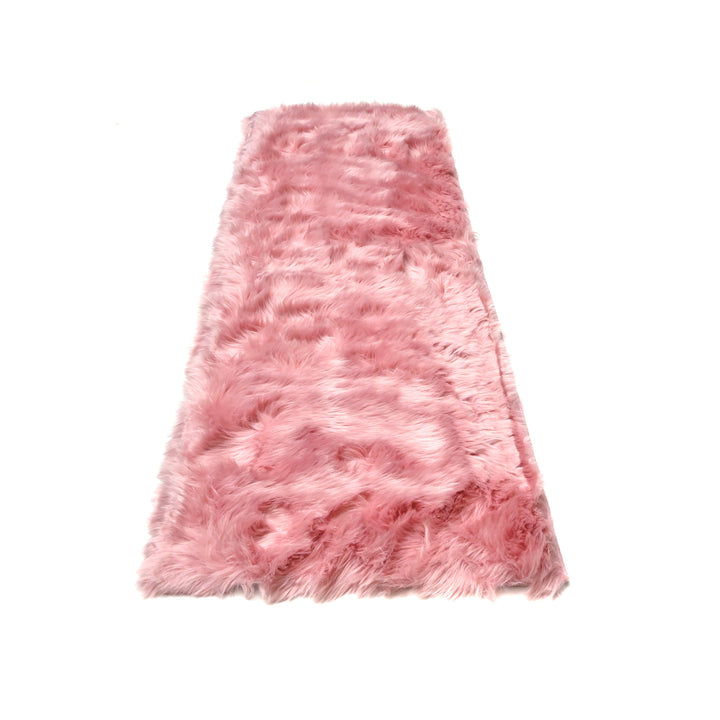 Pink Fur Runner 2x6 ft