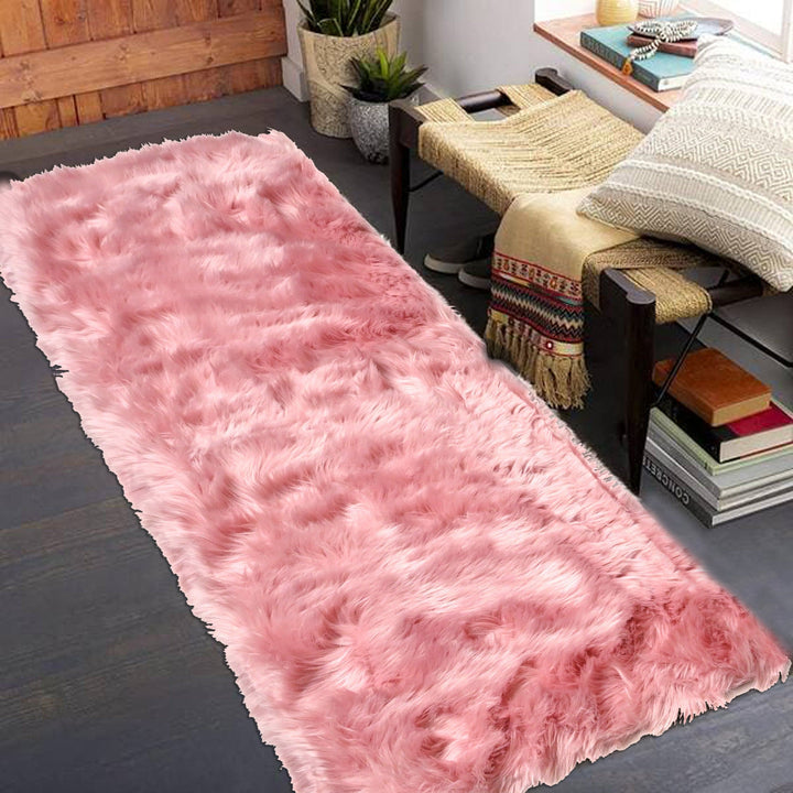Pink Fur Runner 2x6 ft
