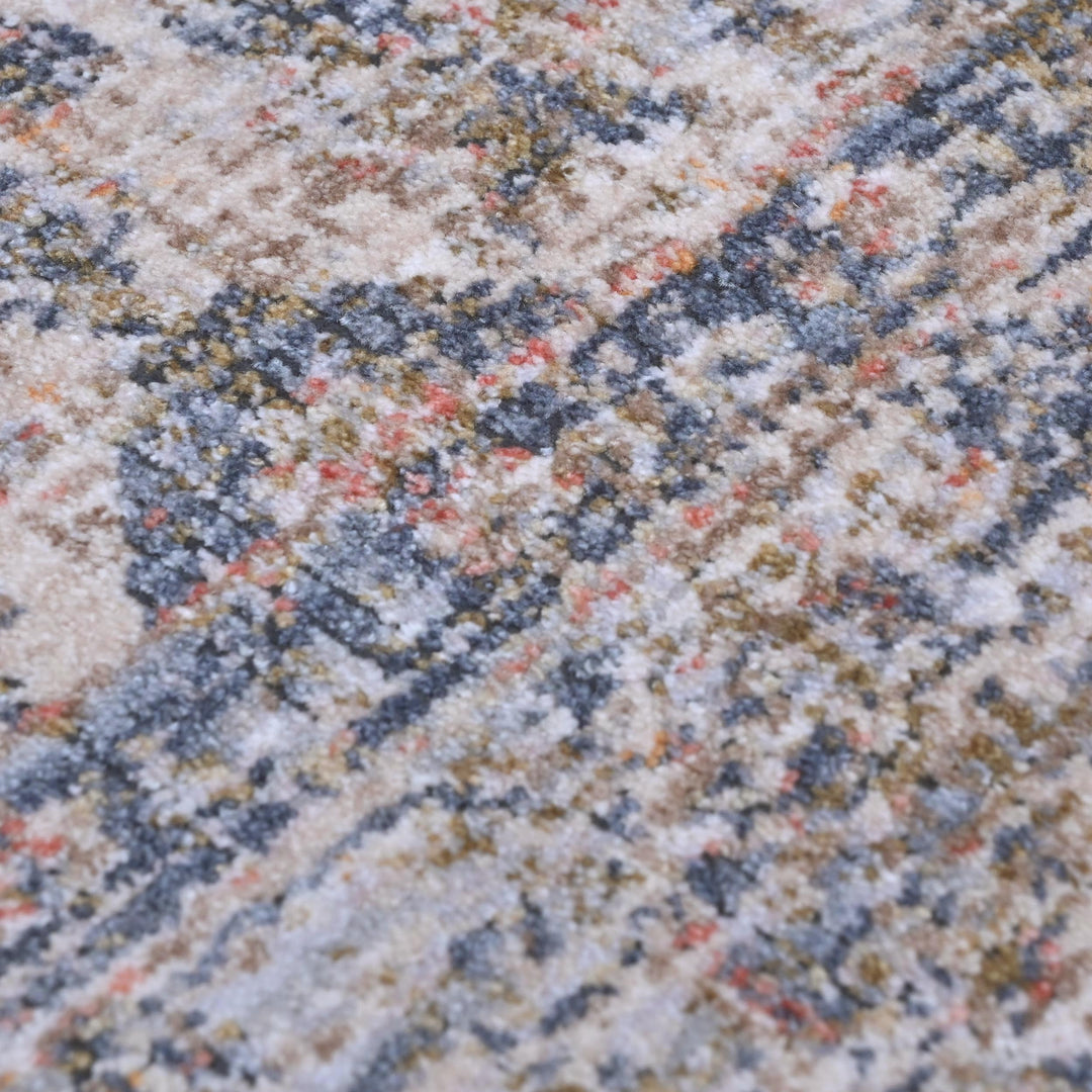 Gray Pink Vintage Turkish Rug 4x6 Ft