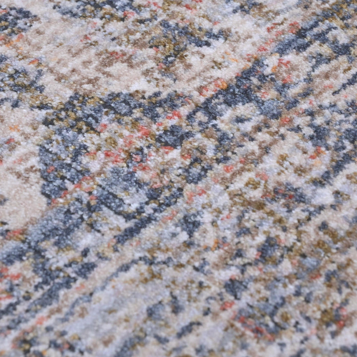 Gray Pink Vintage Turkish Rug 4x6 Ft