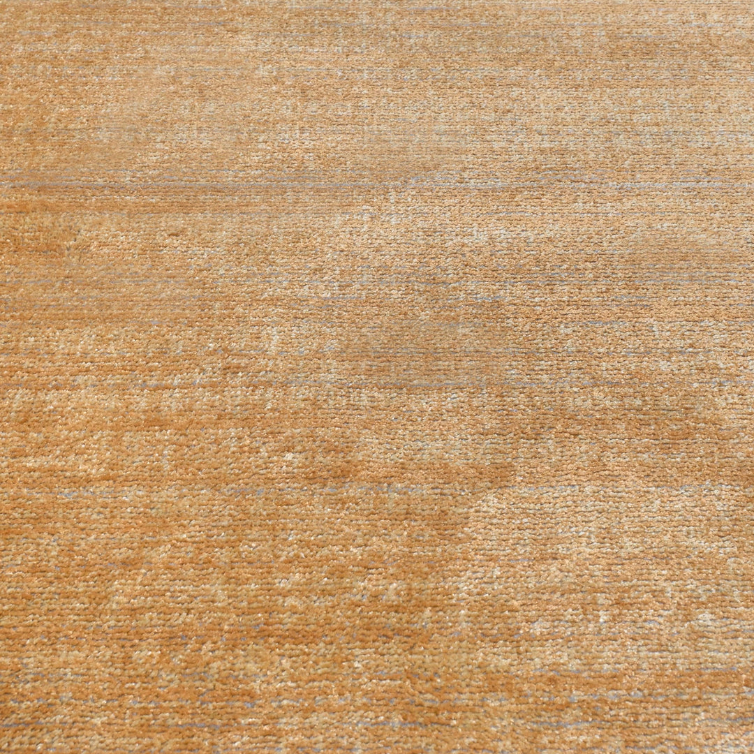 Golden Beige Solid Turkish Rug 4x6 Ft