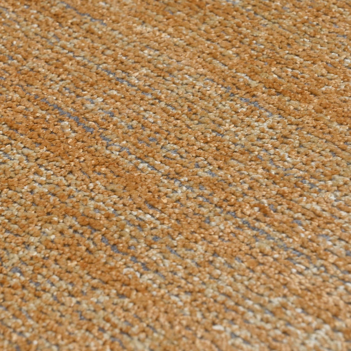 Golden Beige Solid Turkish Rug 4x6 Ft