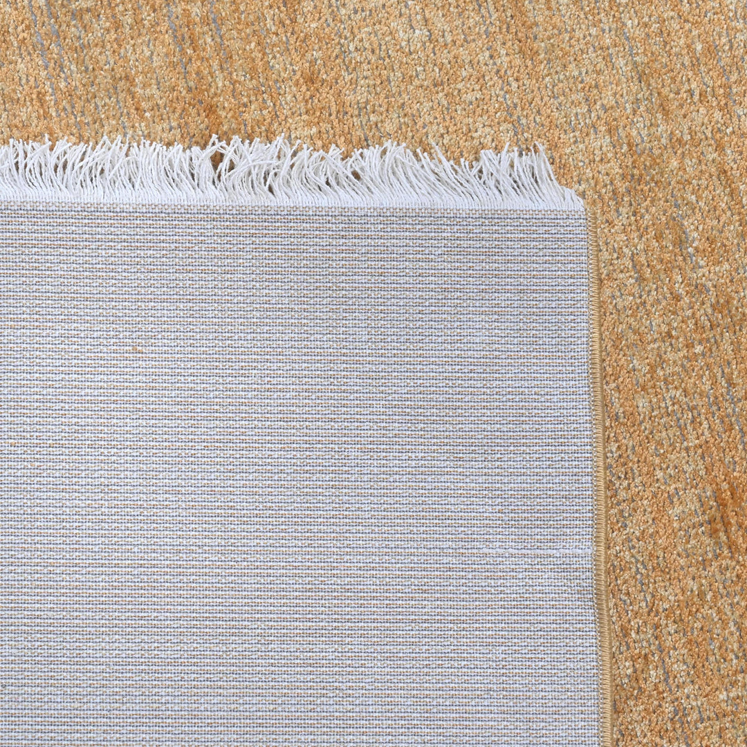 Golden Beige Solid Turkish Rug 4x6 Ft