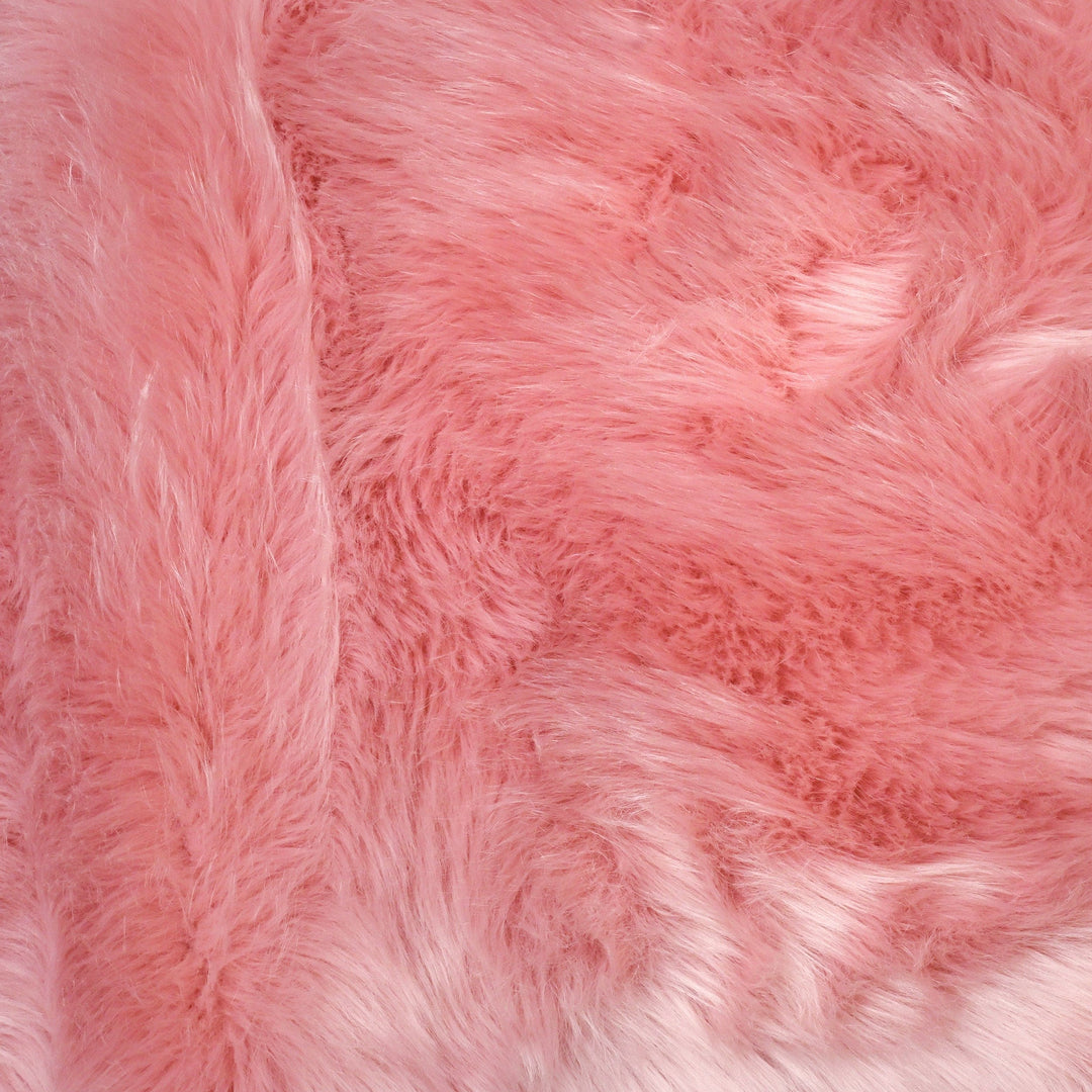 Pink Fur Area Rug 4x6 ft