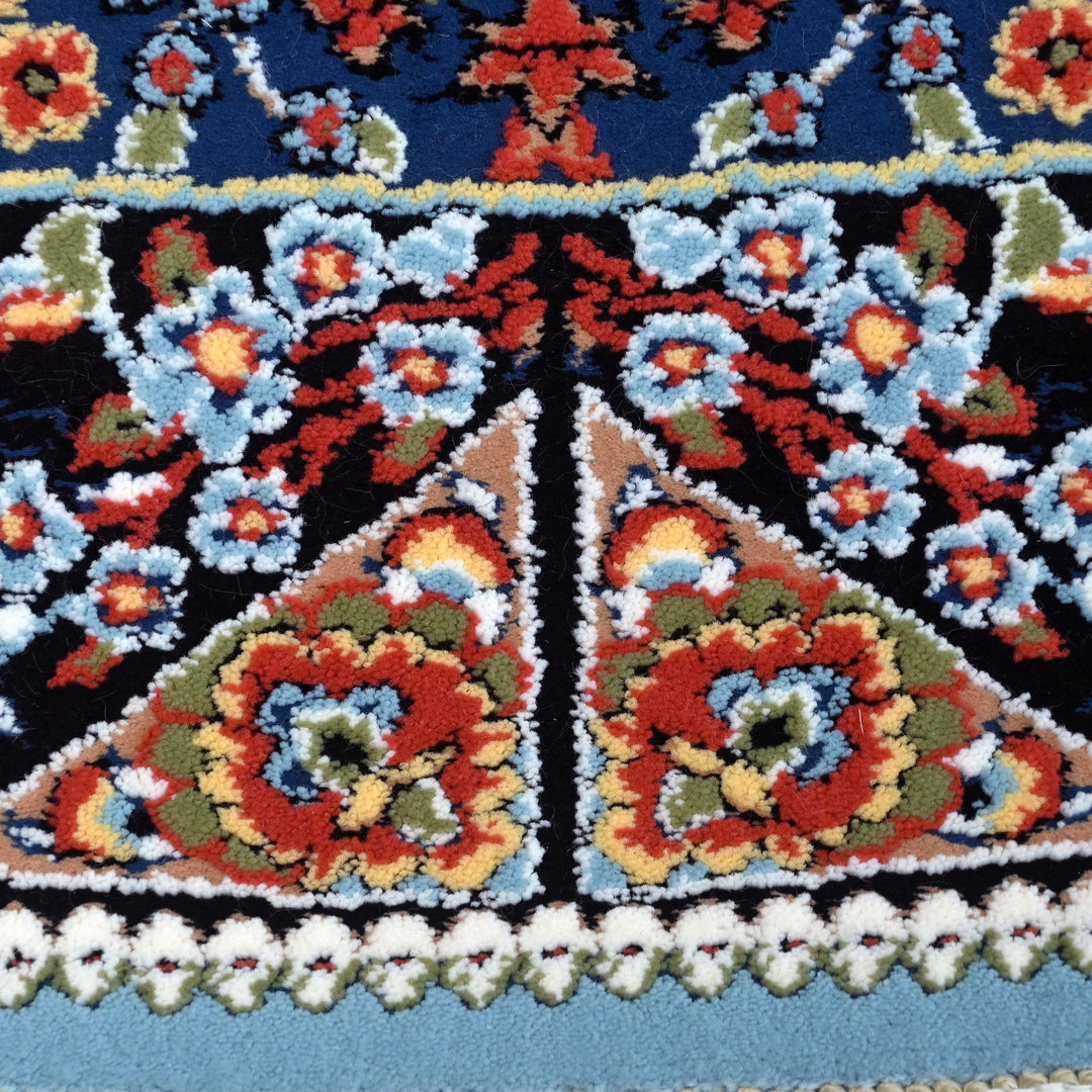 Multicolor Florals Persian Round Rug 3x3 Ft