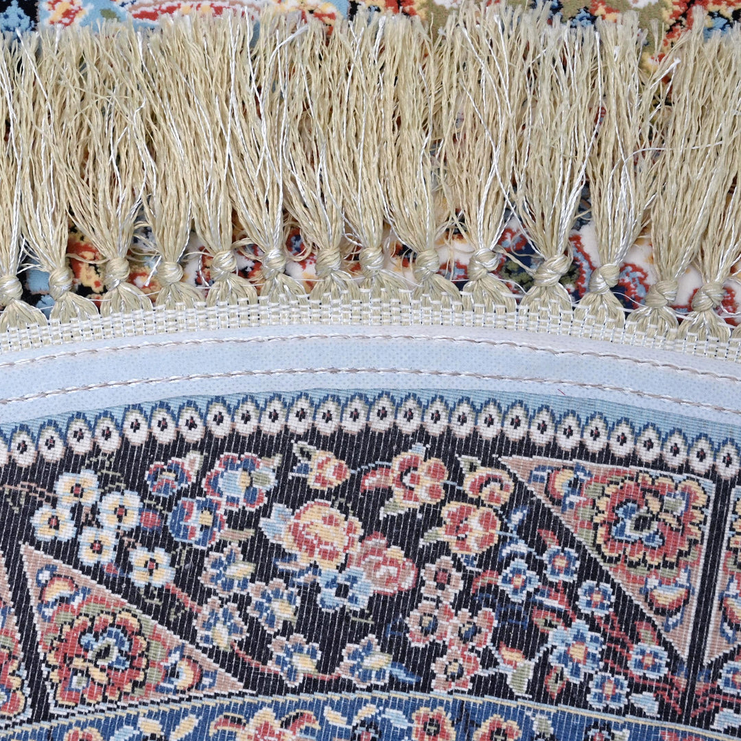 Multicolor Florals Persian Round Rug 3x3 Ft