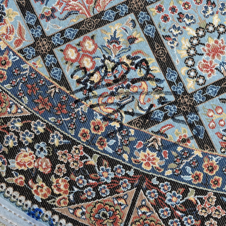 Multicolor Florals Persian Round Rug 3x3 Ft