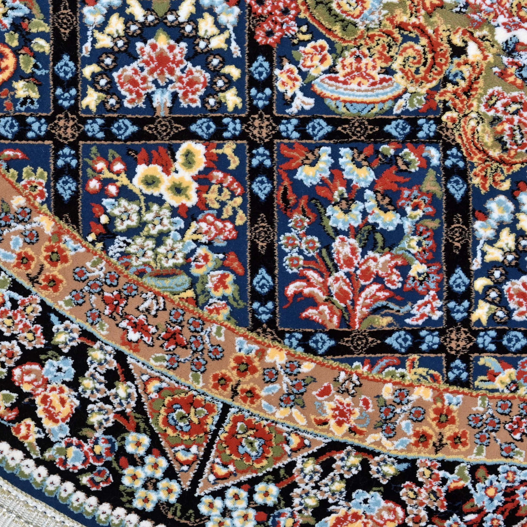 Multi Colour Persian Round Rug 3x3 Ft