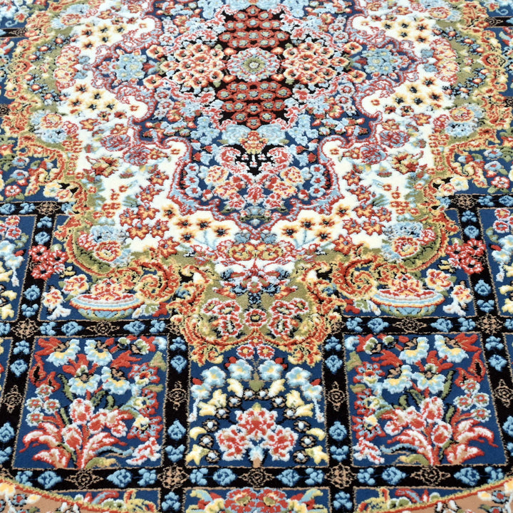 Multi Colour Persian Round Rug 3x3 Ft