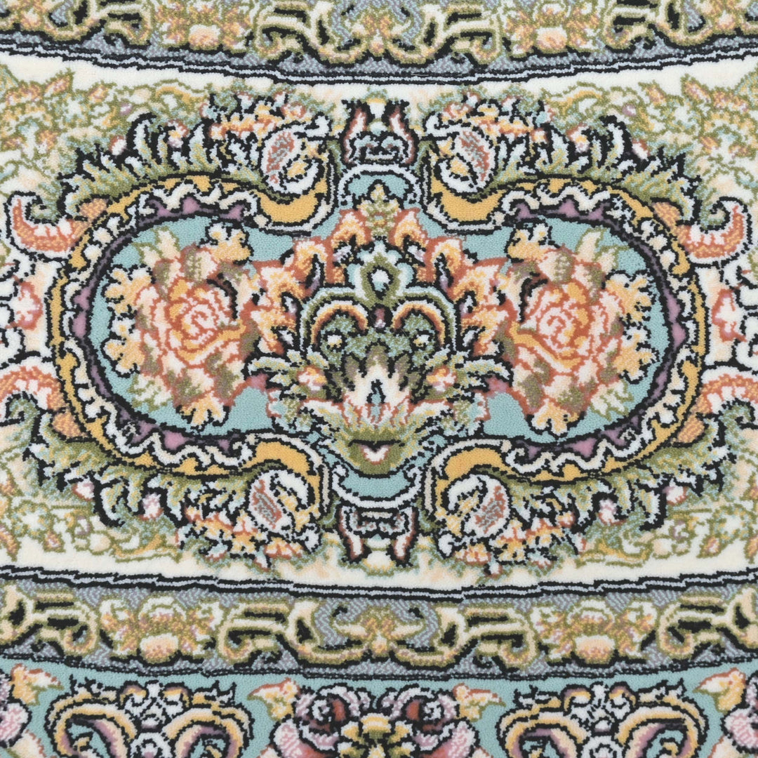 Cream Ivory Persian Round Rug 5x5 Ft