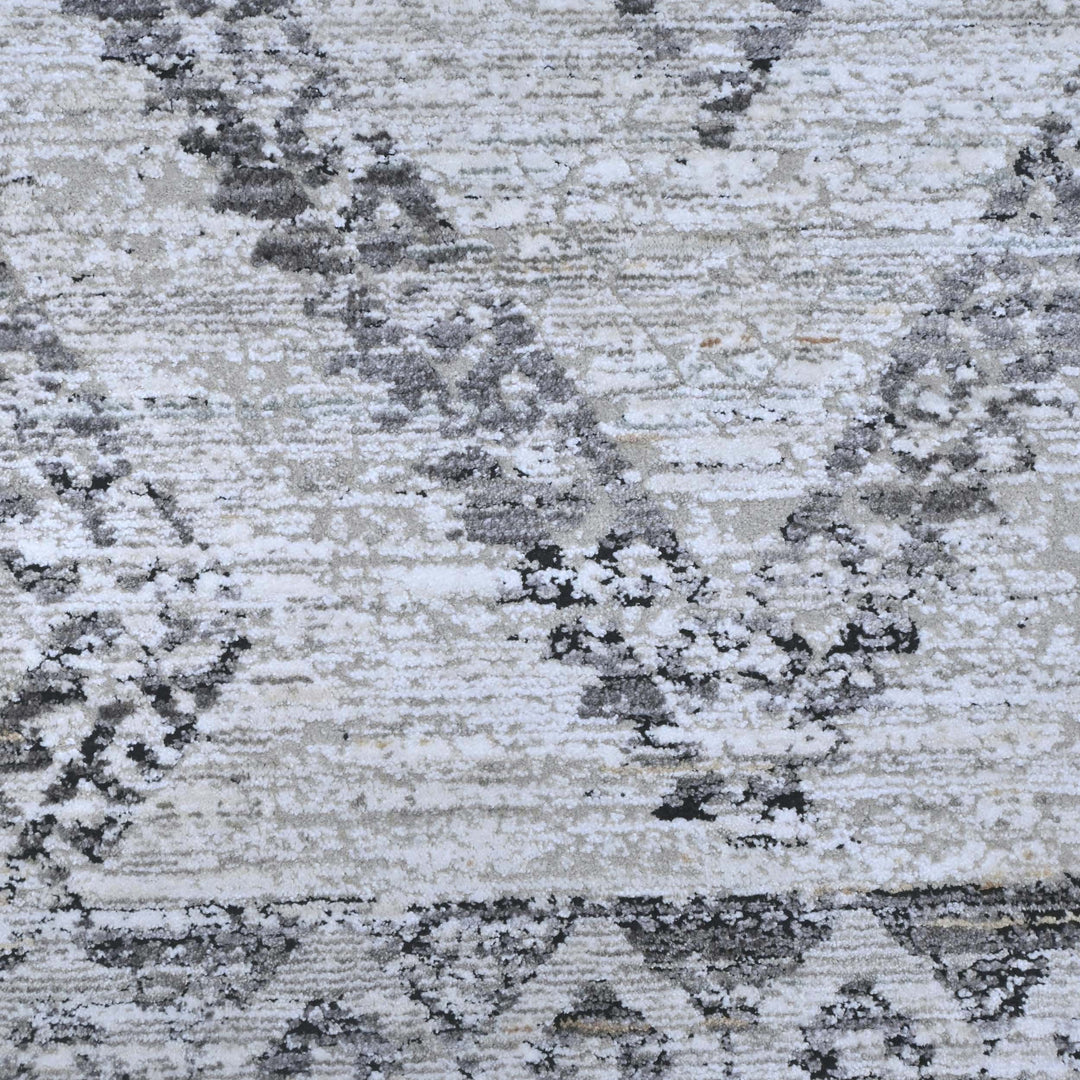 Tribal Diamond Grey Turkish Rug 5X8 FT
