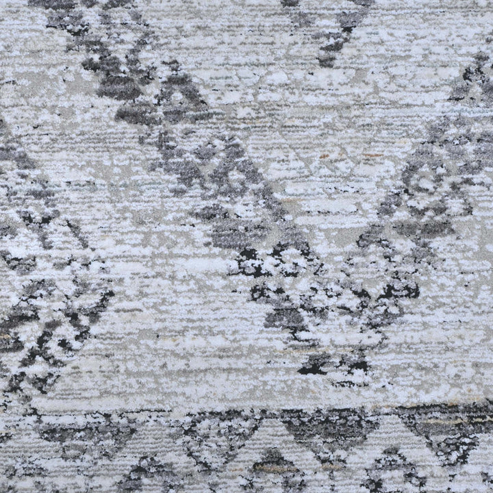 Tribal Diamond Grey Turkish Rug 5X8 FT