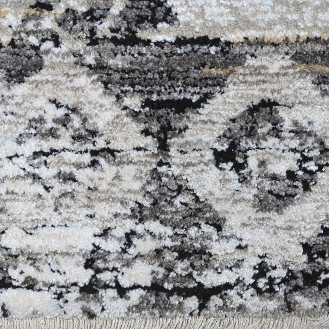 Tribal Diamond Grey Turkish Rug 5X8 FT