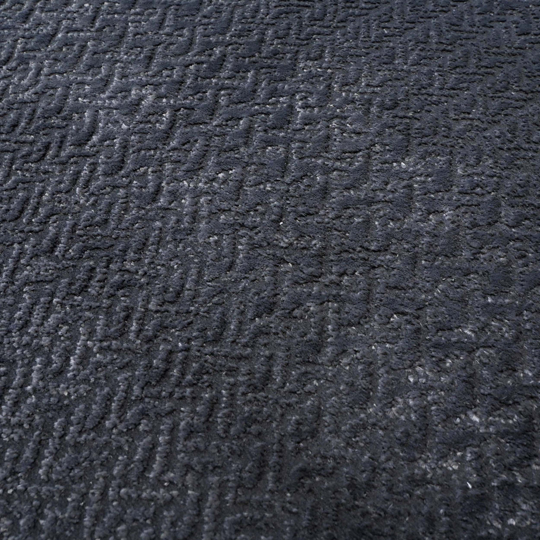Plain Charcoal Grey Turkish Rug 5X8 FT