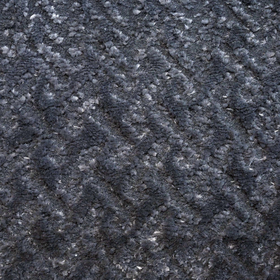 Plain Charcoal Grey Turkish Rug 5X8 FT