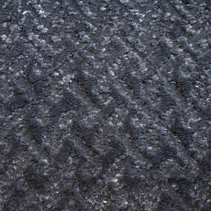 Plain Charcoal Grey Turkish Rug 5X8 FT