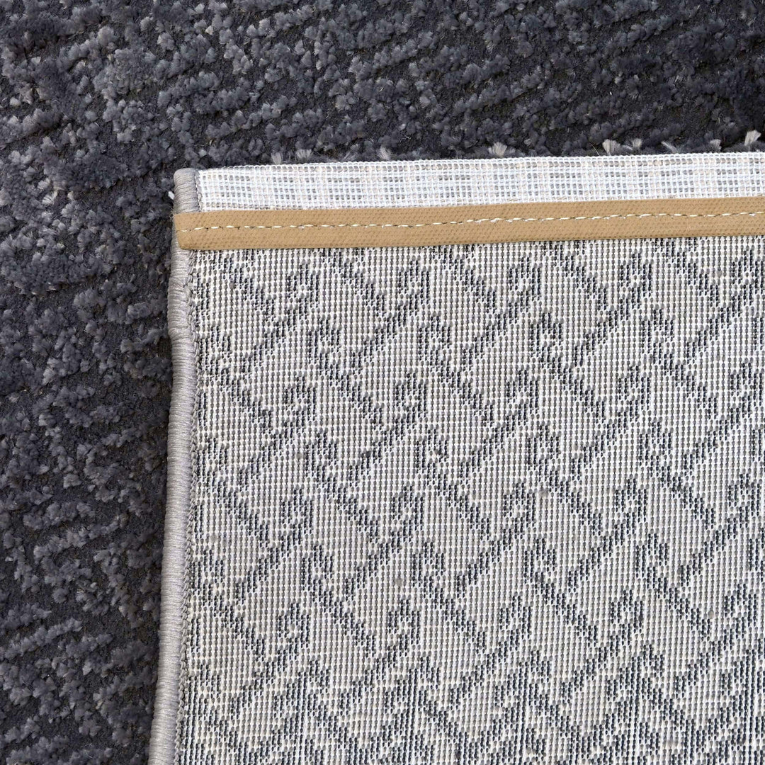 Plain Charcoal Grey Turkish Rug 5X8 FT