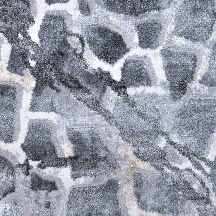 Grey Cracked Turkish Rug 5X8 FT