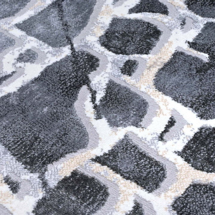 Grey Cracked Turkish Rug 5X8 FT