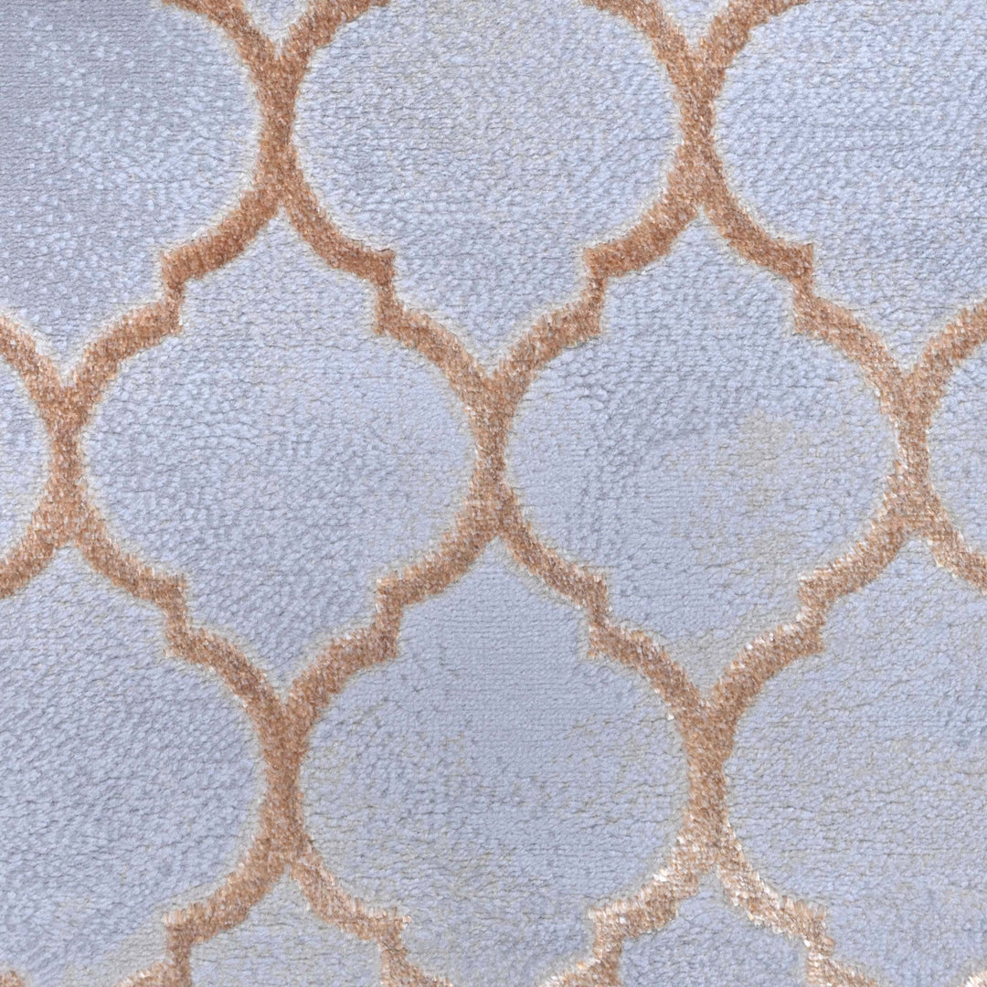 Gold Lattice Abstract Turkish Rug 5X8 FT