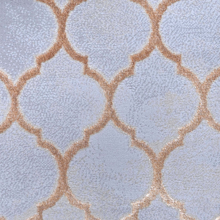 Gold Lattice Abstract Turkish Rug 5X8 FT
