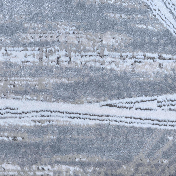 Grey Abstract Turkish Rug 7x10 ft