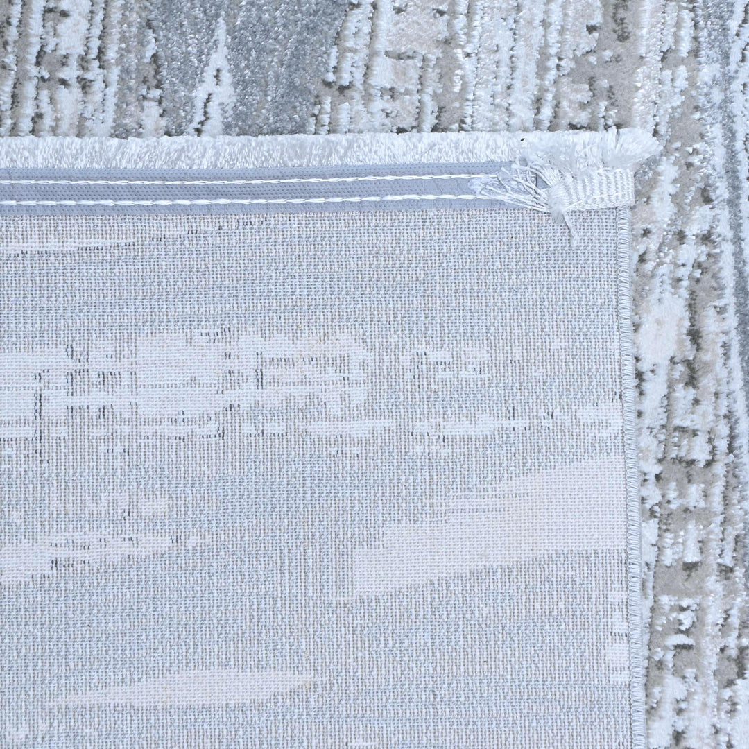 Grey Abstract Turkish Rug 7x10 ft