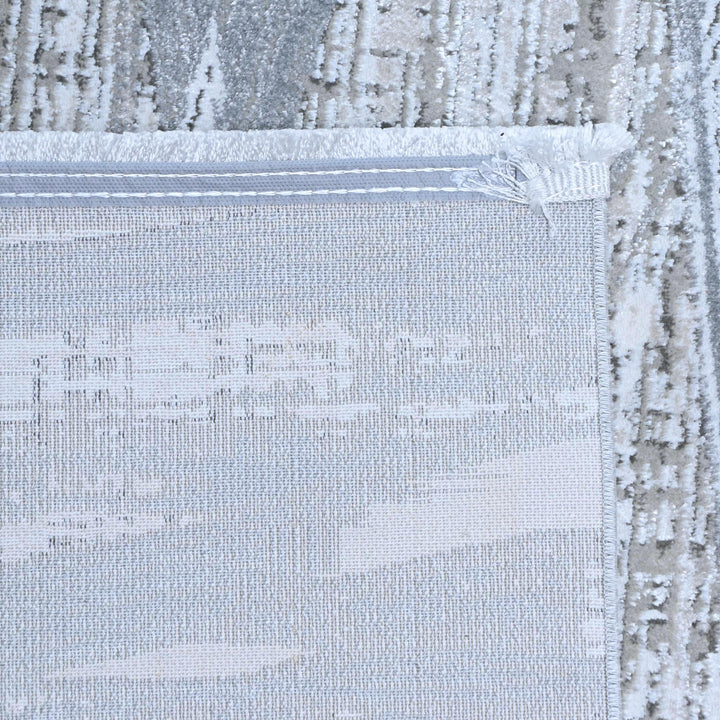 Grey Abstract Turkish Rug 7x10 ft