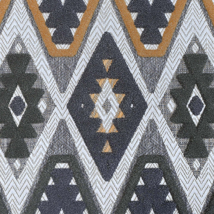 Chevron Grey Gold Turkish Rug 5X8 FT
