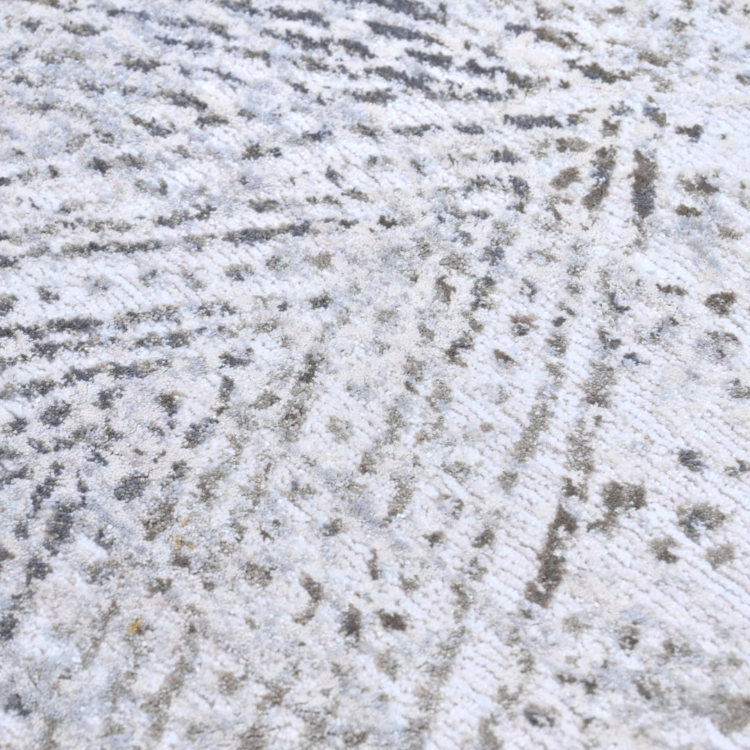 Light Grey Abstract Turkish Rug 7x10 ft