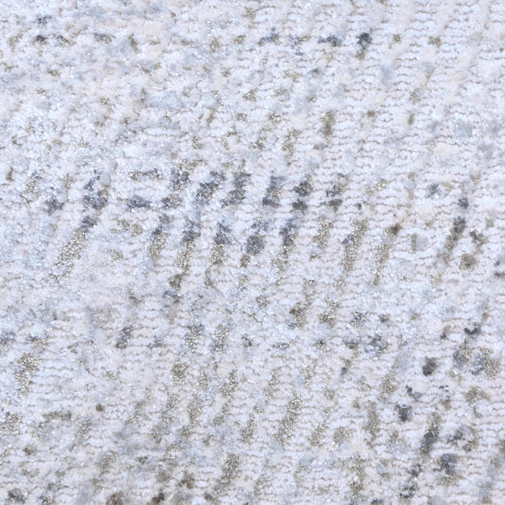 Light Grey Abstract Turkish Rug 7x10 ft