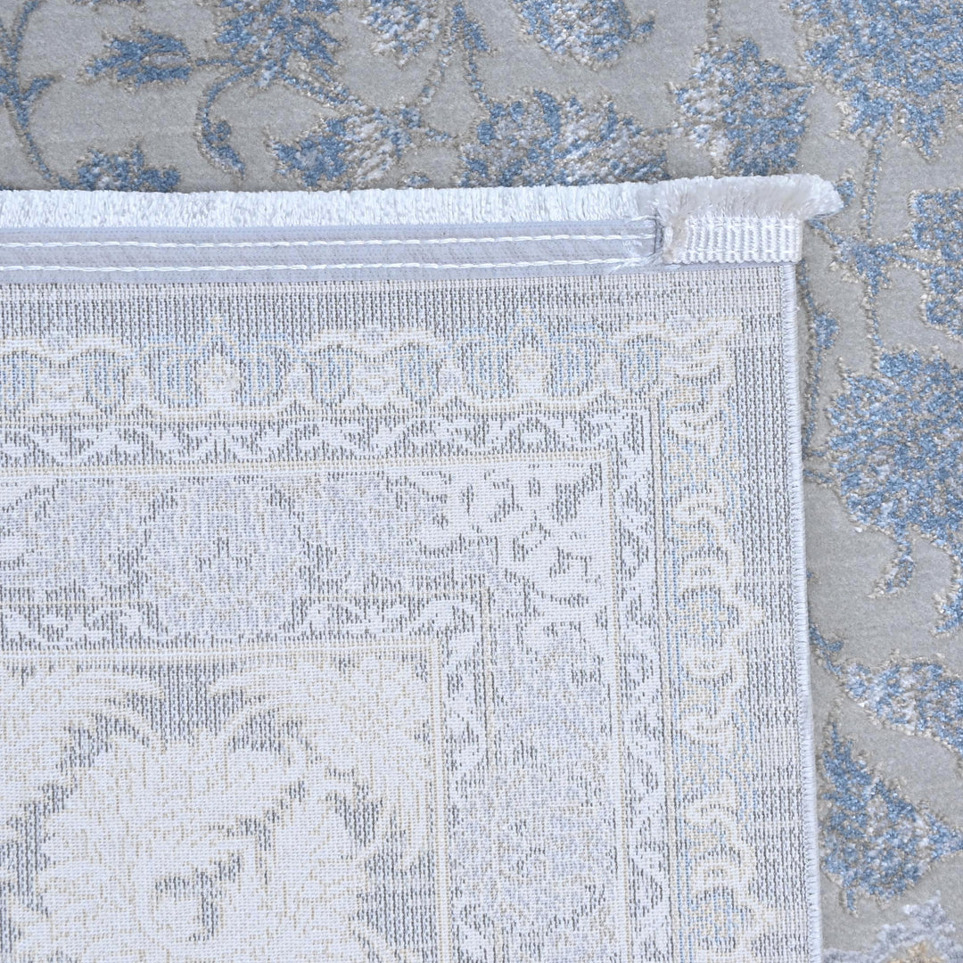 Light Grey Vintage Turkish Rug 7x10 ft