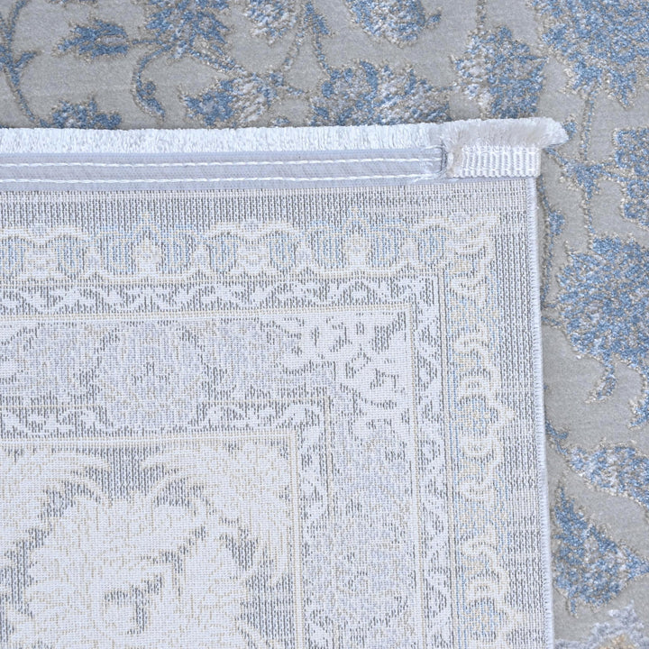 Light Grey Vintage Turkish Rug 7x10 ft