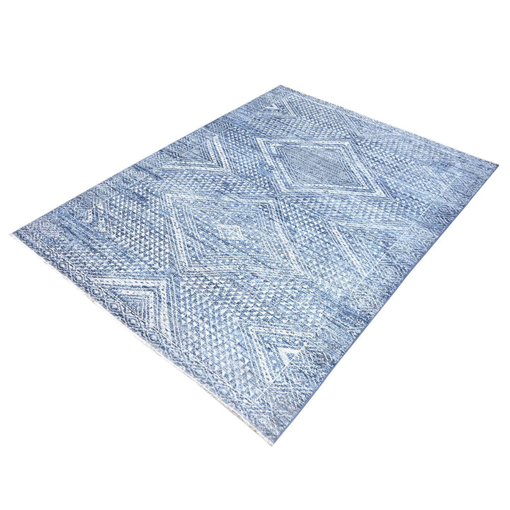 Denim Blue Turkish Rug 5X8 FT