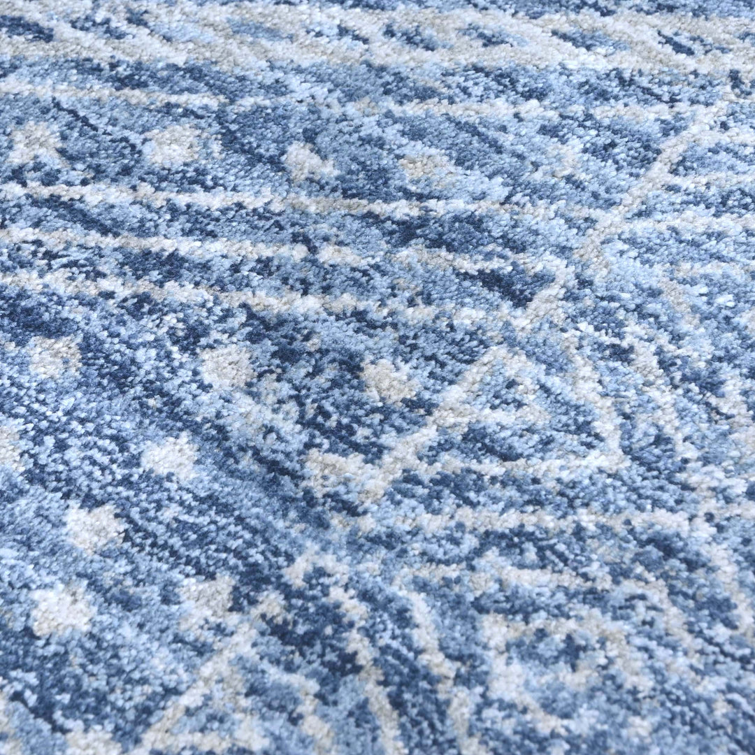 Denim Blue Turkish Rug 5X8 FT