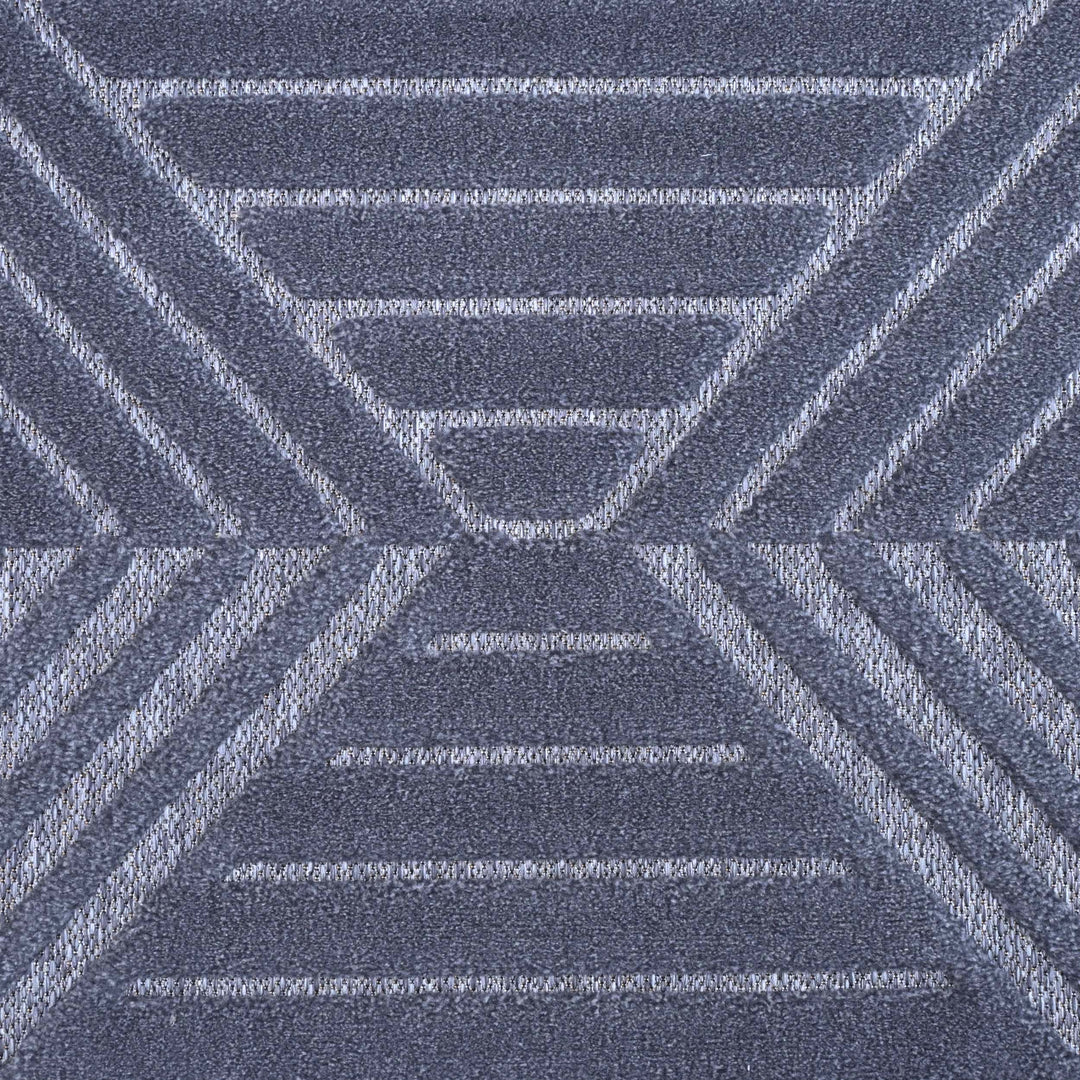 Diamond Geometric Blue Turkish Rug 5X8 FT