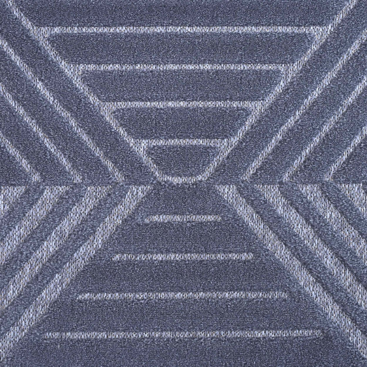 Diamond Geometric Blue Turkish Rug 5X8 FT