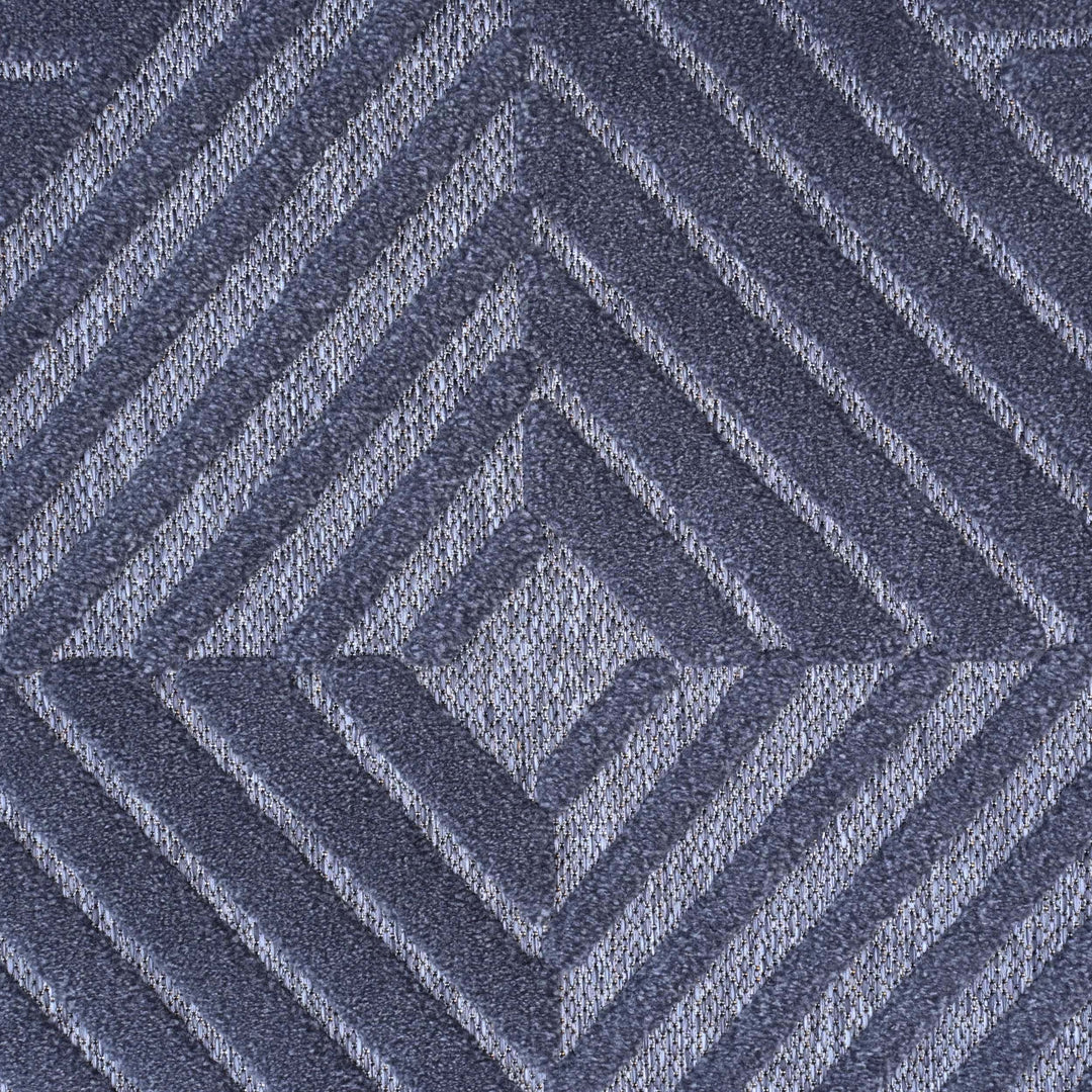 Diamond Geometric Blue Turkish Rug 5X8 FT