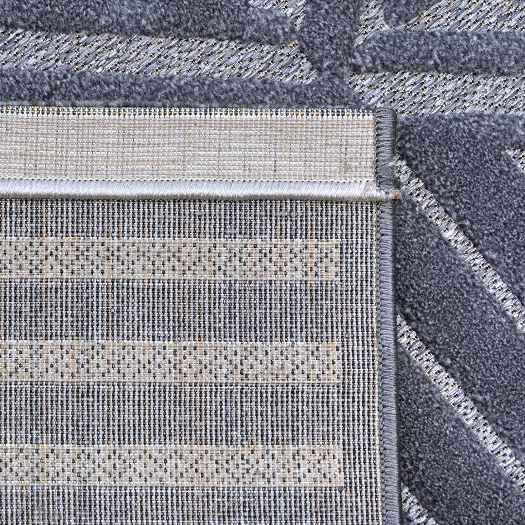 Diamond Geometric Blue Turkish Rug 5X8 FT