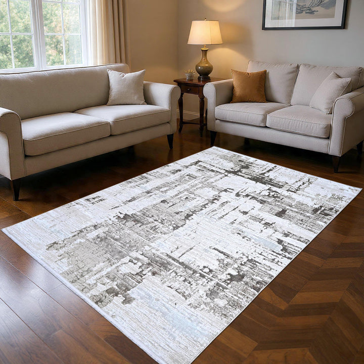 Cream Ivory Turkish Rug 7x10 ft