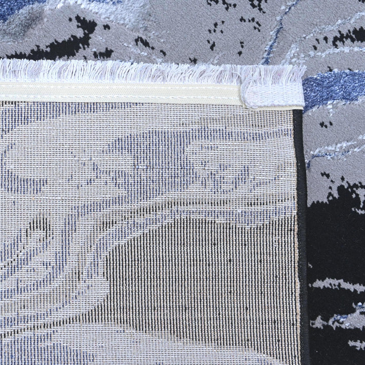 Blue & Black Turkish Rug 7x10 ft