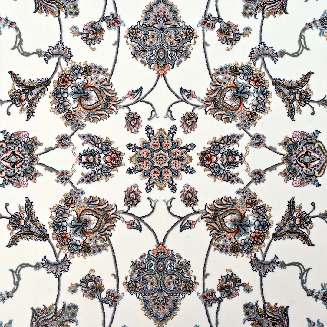 Red & Grey Arabesque Persian Khas Rug 5X8 FT