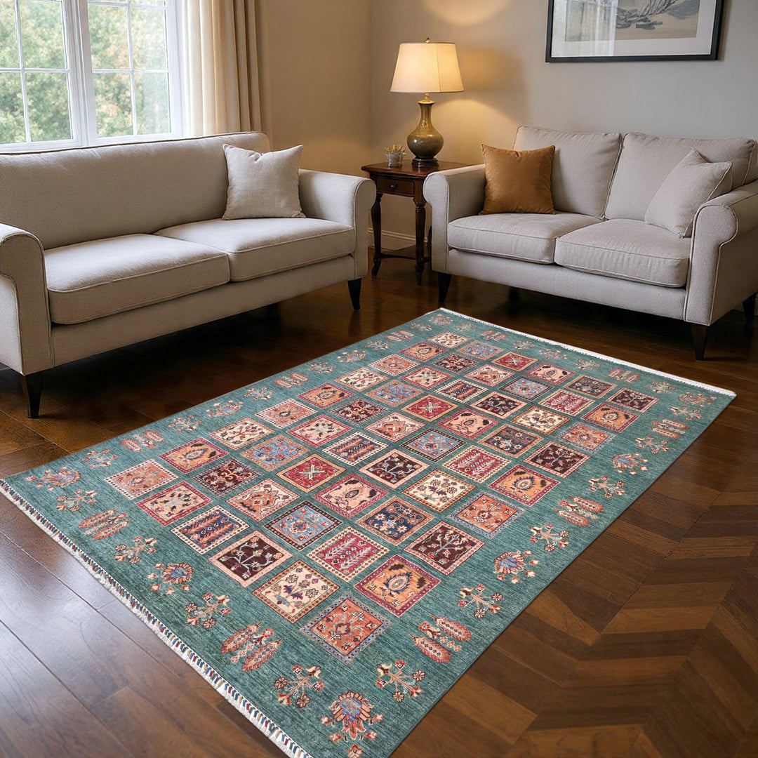 Khurjin Handmade Rug  9.11X6.9 FT