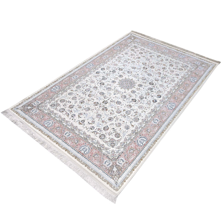Blush Pink Persian Khas Rug 5X8 FT