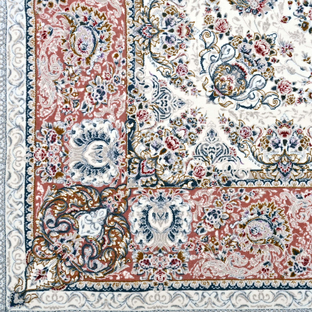 Blush Pink Persian Khas Rug 5X8 FT