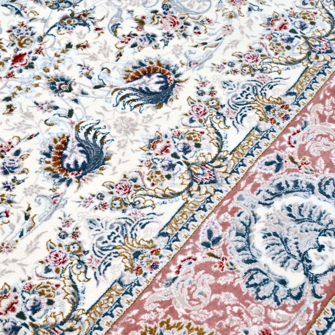 Blush Pink Persian Khas Rug 5X8 FT