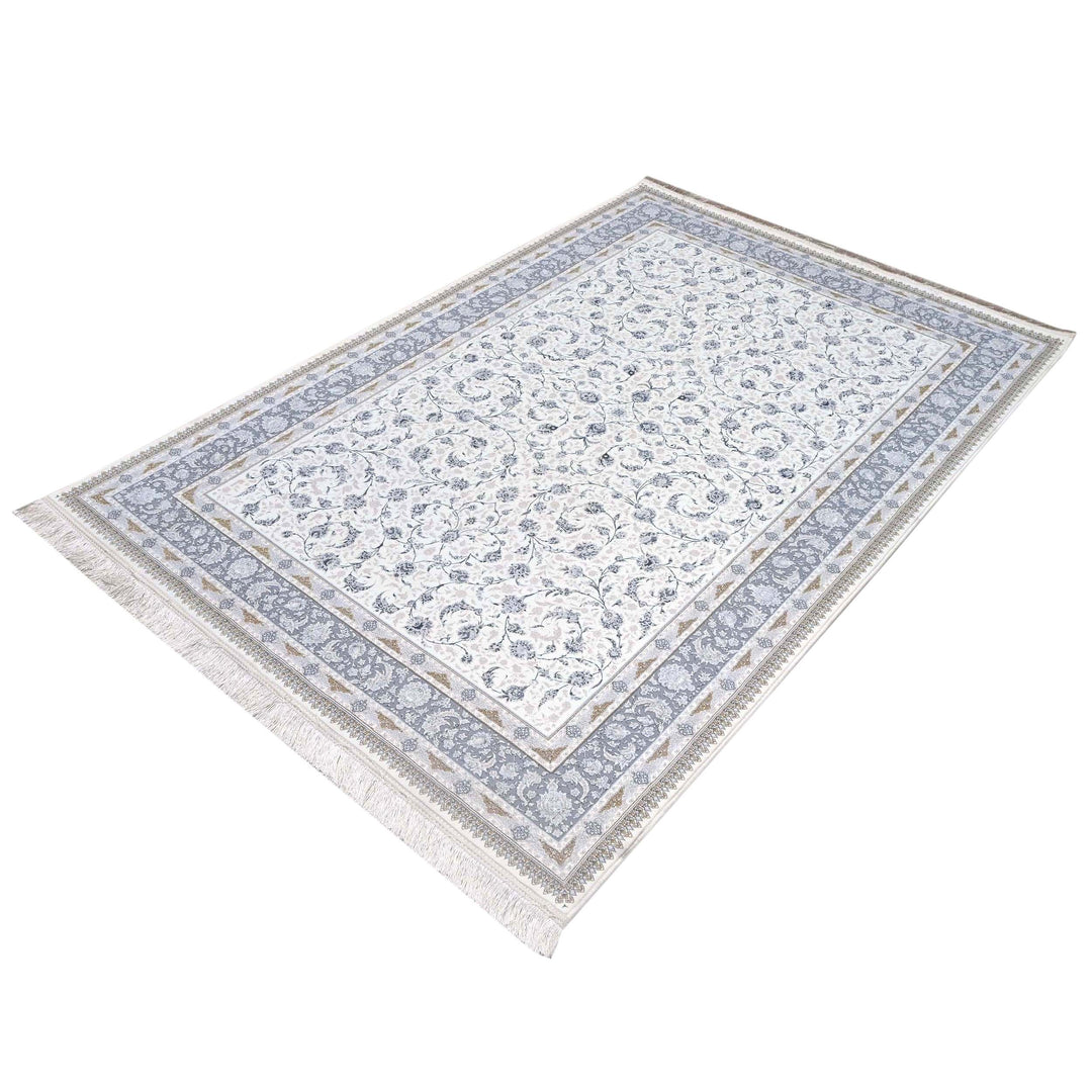 Ivory Cream Persian Khas Rug 5X8 ft